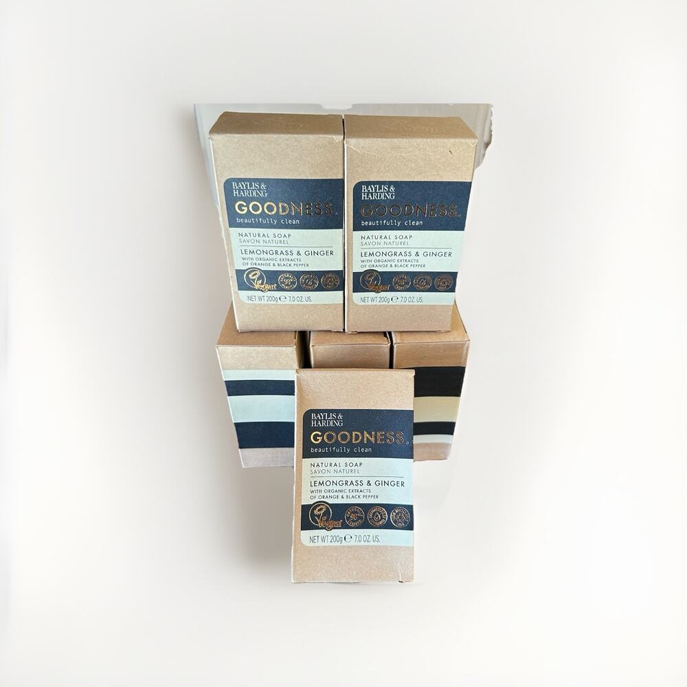 Baylis & Harding Lemongrass & Ginger Bar Soap 200g (6 Pack) – New
